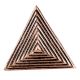 Triangular Pyramid Antique Copper Aluminium Cabinet Knob